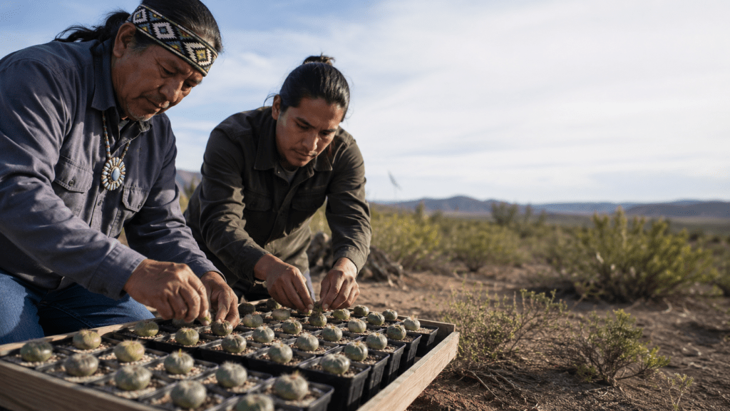 Cultivating Peyote with Ethics and Cultural Respect.